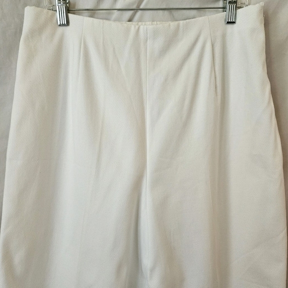 Talbots Textured Pants Womens 16 NWOT Vtg White Lined Office Careerwear - Picture 3 of 7